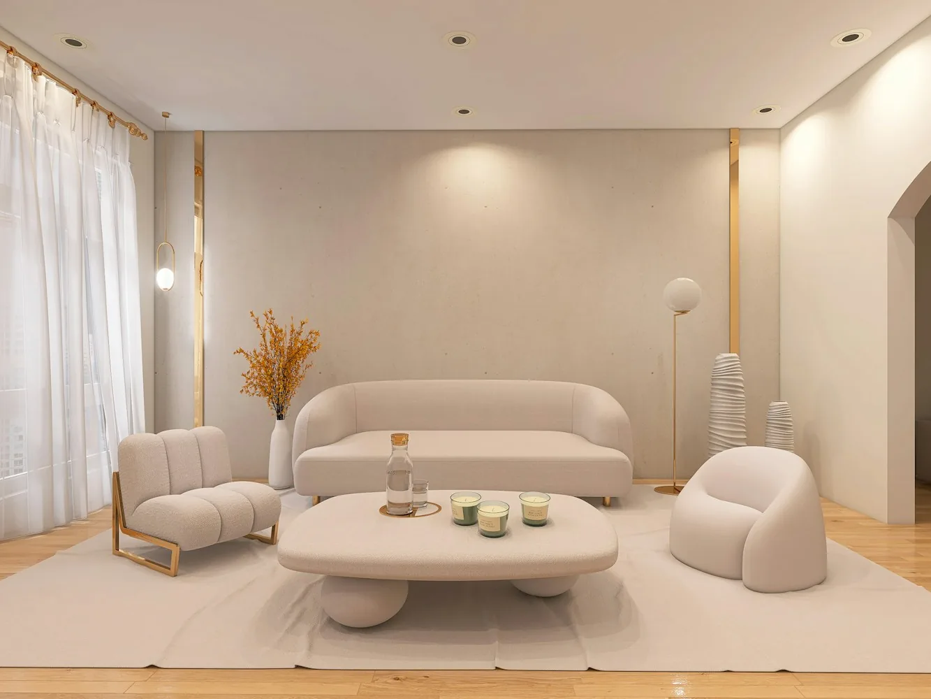 A matching three-seater and two-seater sofa set arranged around a coffee table in a living room