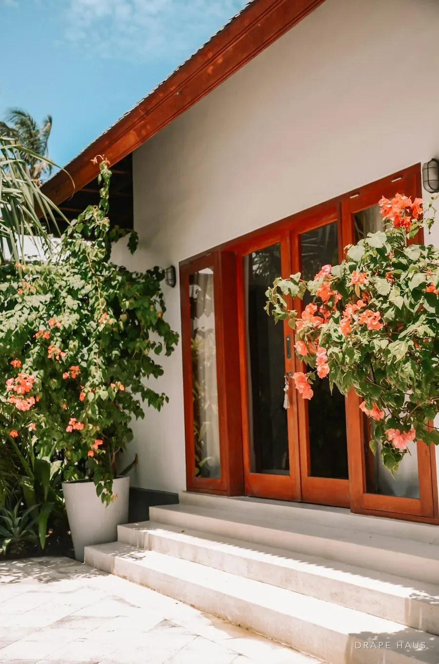 Traditional Goan village house with a red-tiled roof and a balcão at the front